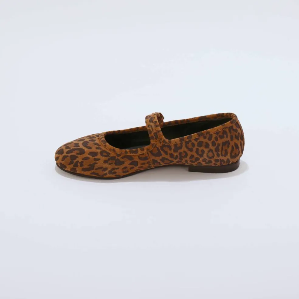 Babies cuir motif léopard