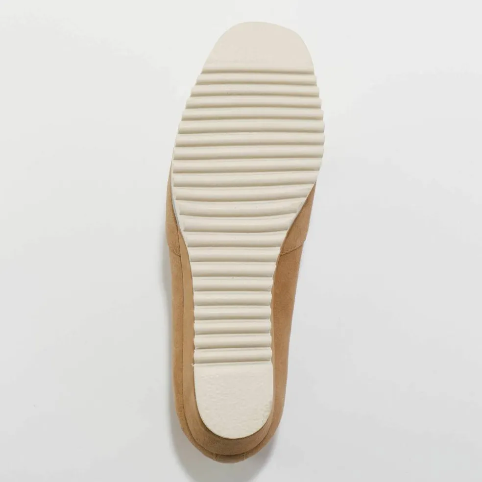 Ballerines compensées en cuir