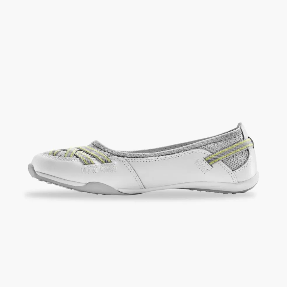 Ballerines souples cuir et textile aéré bandes élastiquées