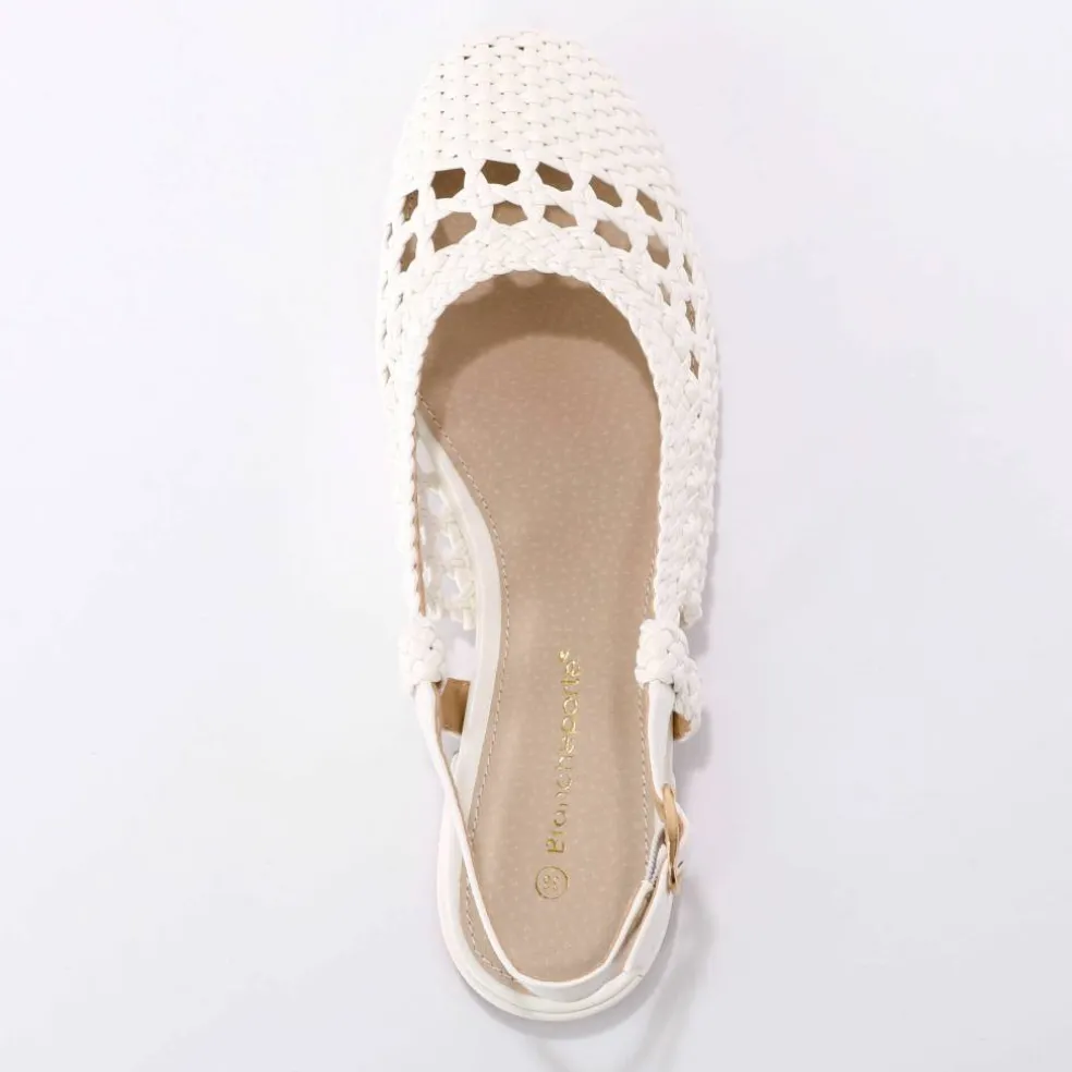 Ballerines tressage slingback