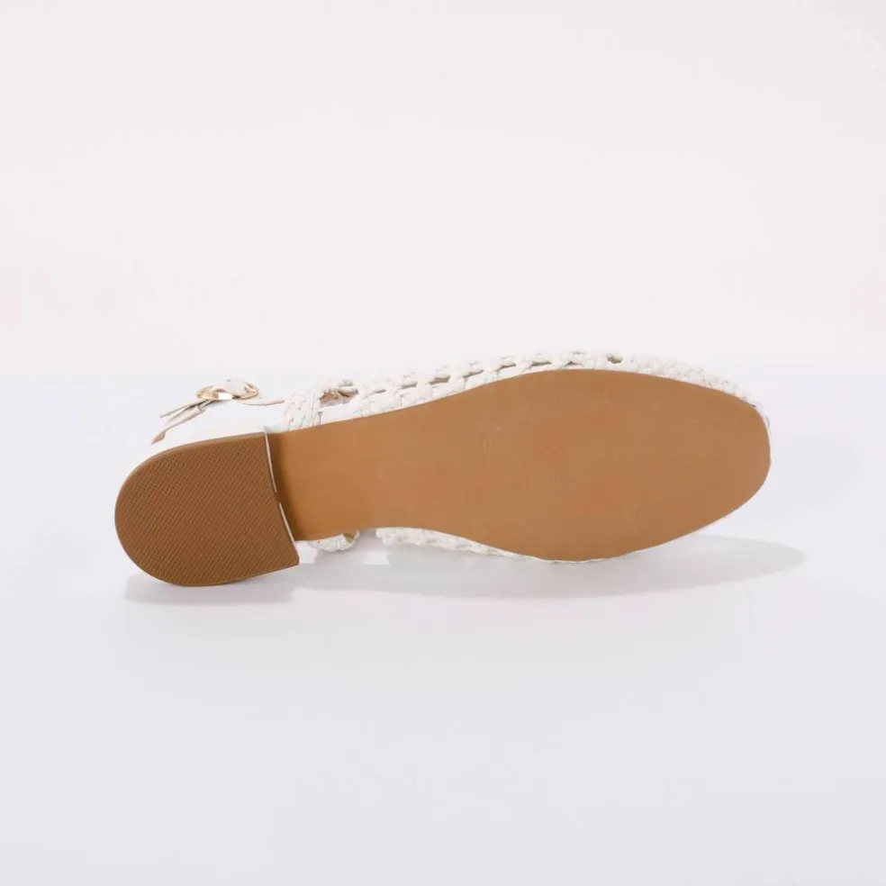 Ballerines tressage slingback