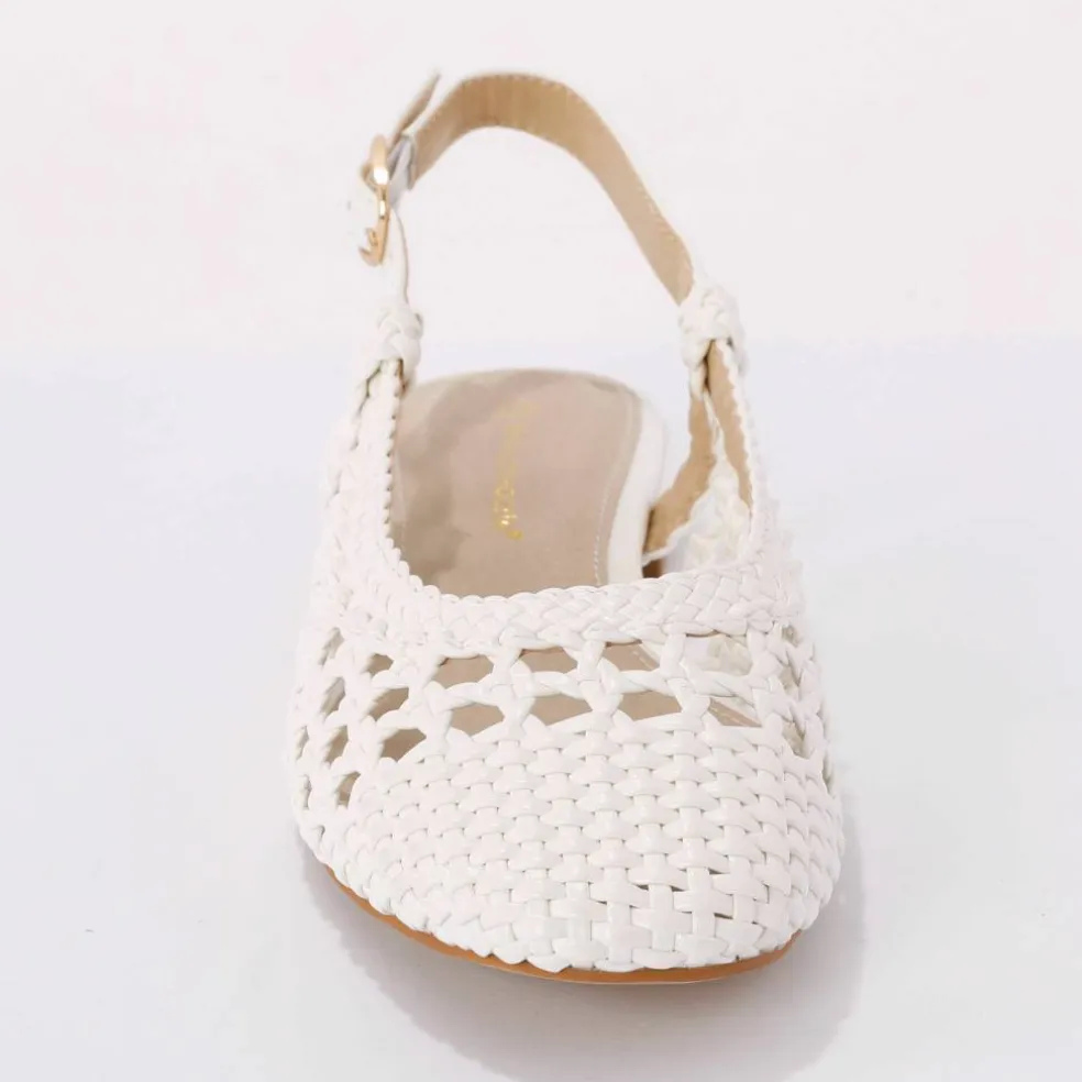 Ballerines tressage slingback