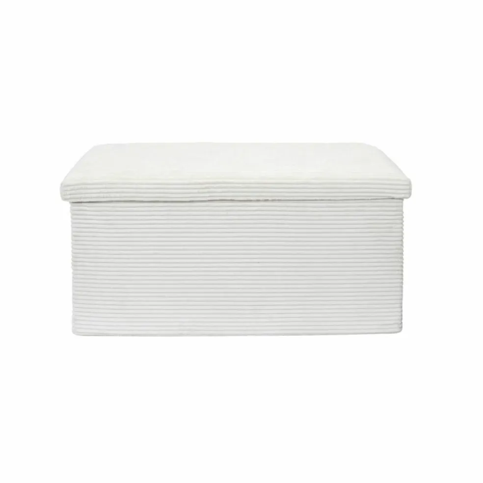 Banc-coffre pliable uni côtelé