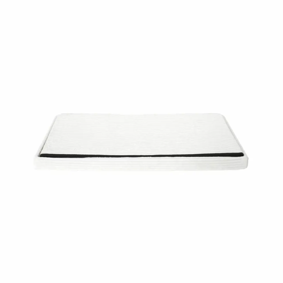 Banc-coffre pliable uni côtelé