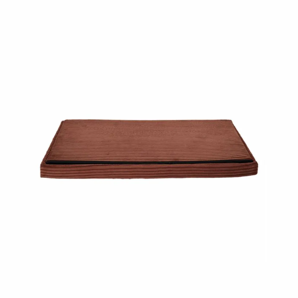 Banc-coffre pliable uni côtelé