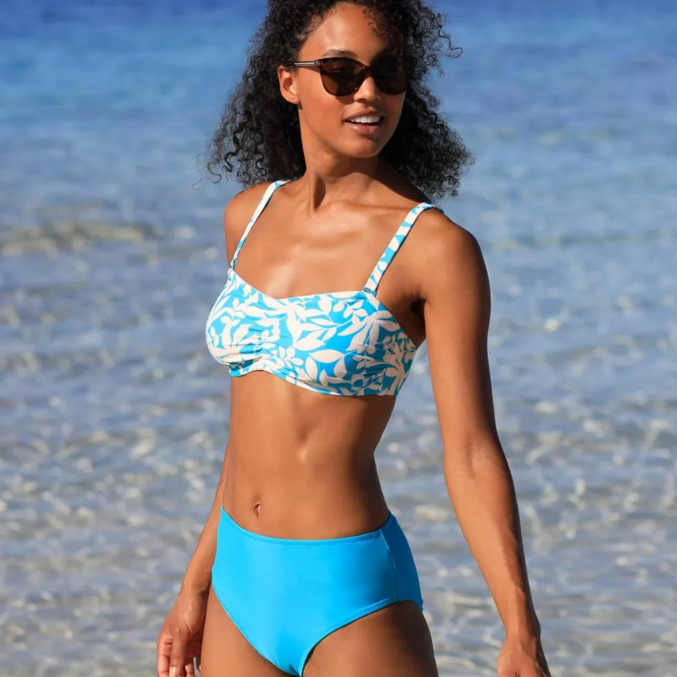 Bas de maillot de bain taille haute uni Solaro