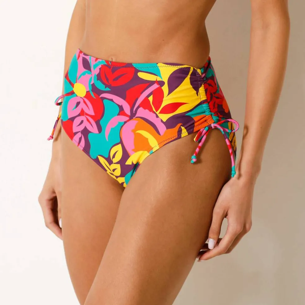 Bas de maillot de bain taille haute imprimé Cayetana