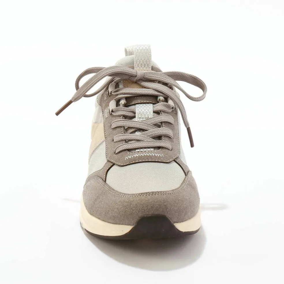 Baskets compensées bi-matière à lacets