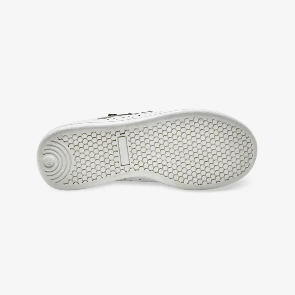 Baskets zippées en cuir perforé