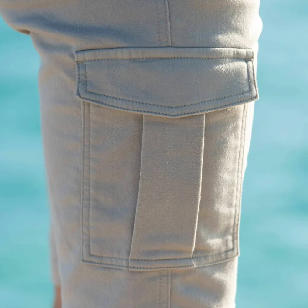 Bermuda cargo en sergé ultra stretch