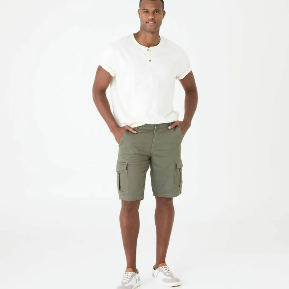 Bermuda cargo en sergé ultra stretch