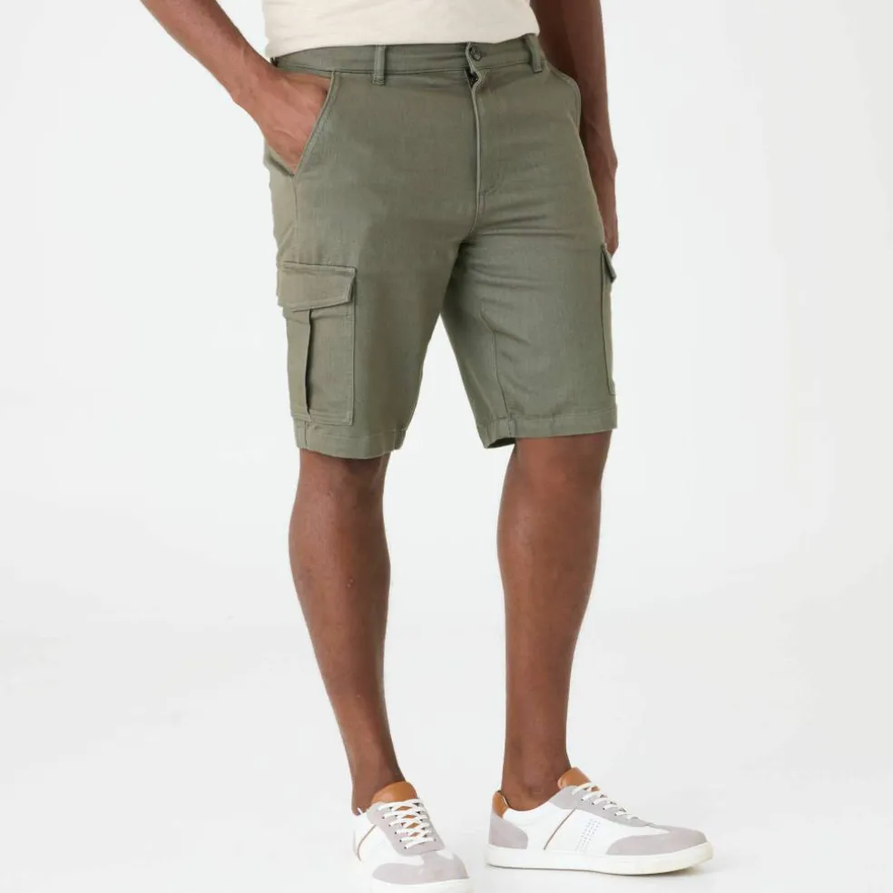 Bermuda cargo en sergé ultra stretch