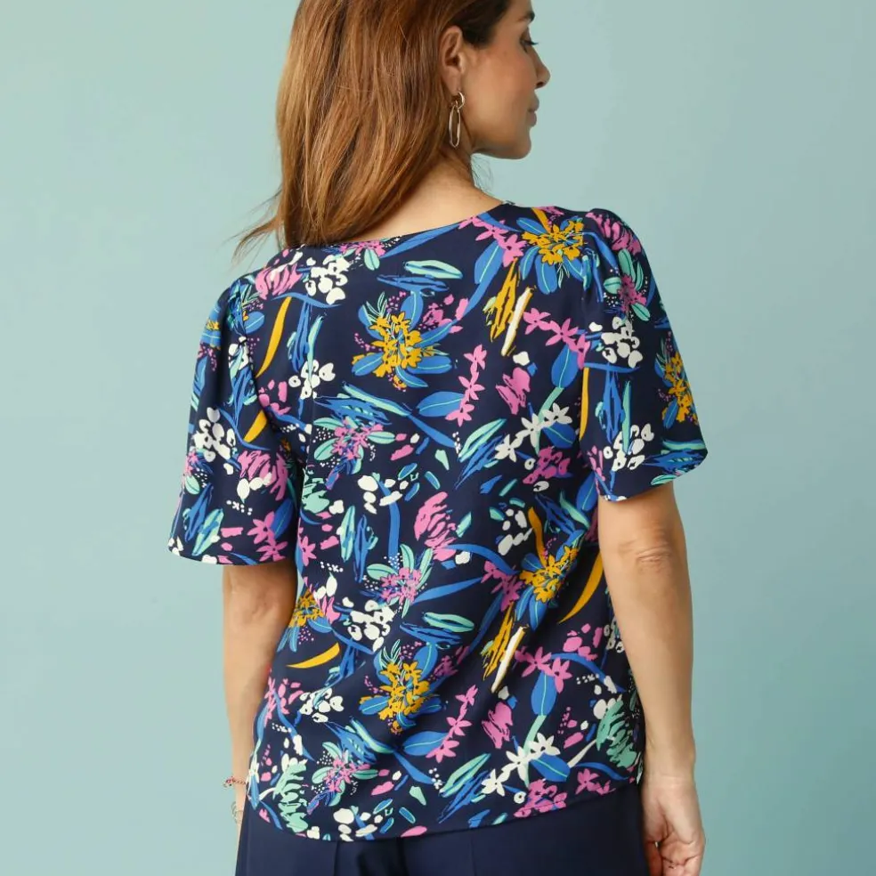 Blouse manches courtes Spécial Petites crêpe imprimé