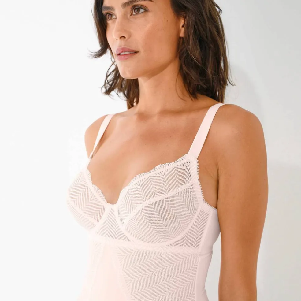 Body dentelle maille gainante - avec armatures