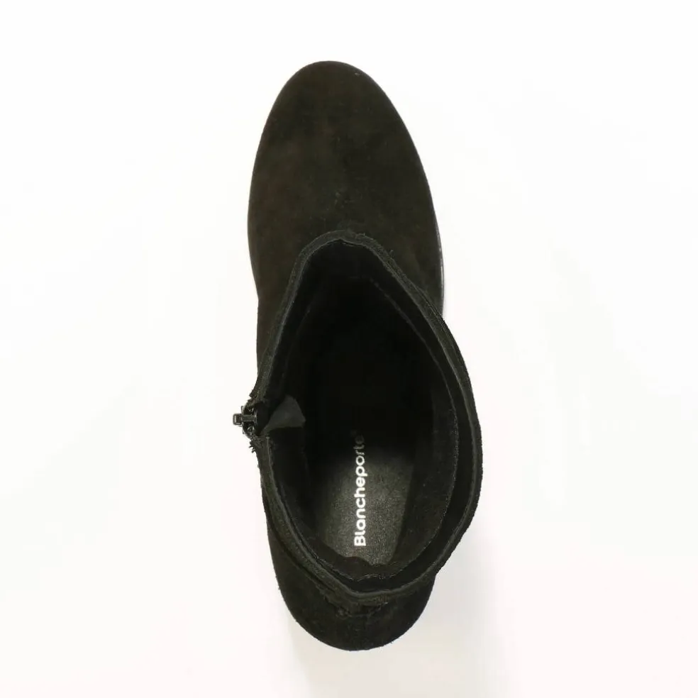 Boots compensées en cuir