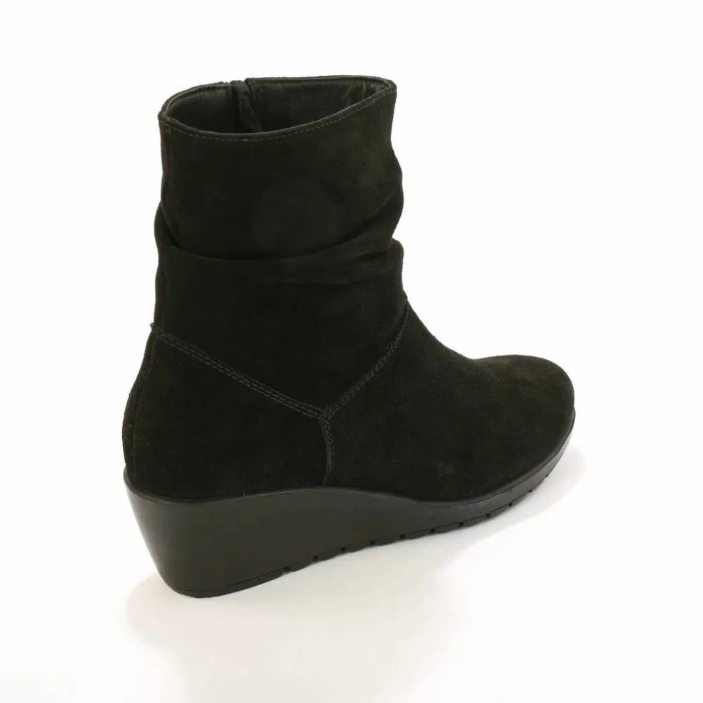 Boots compensées en cuir