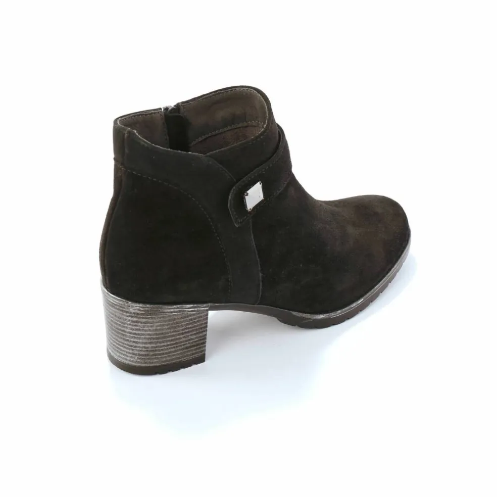 Boots en cuir à talon