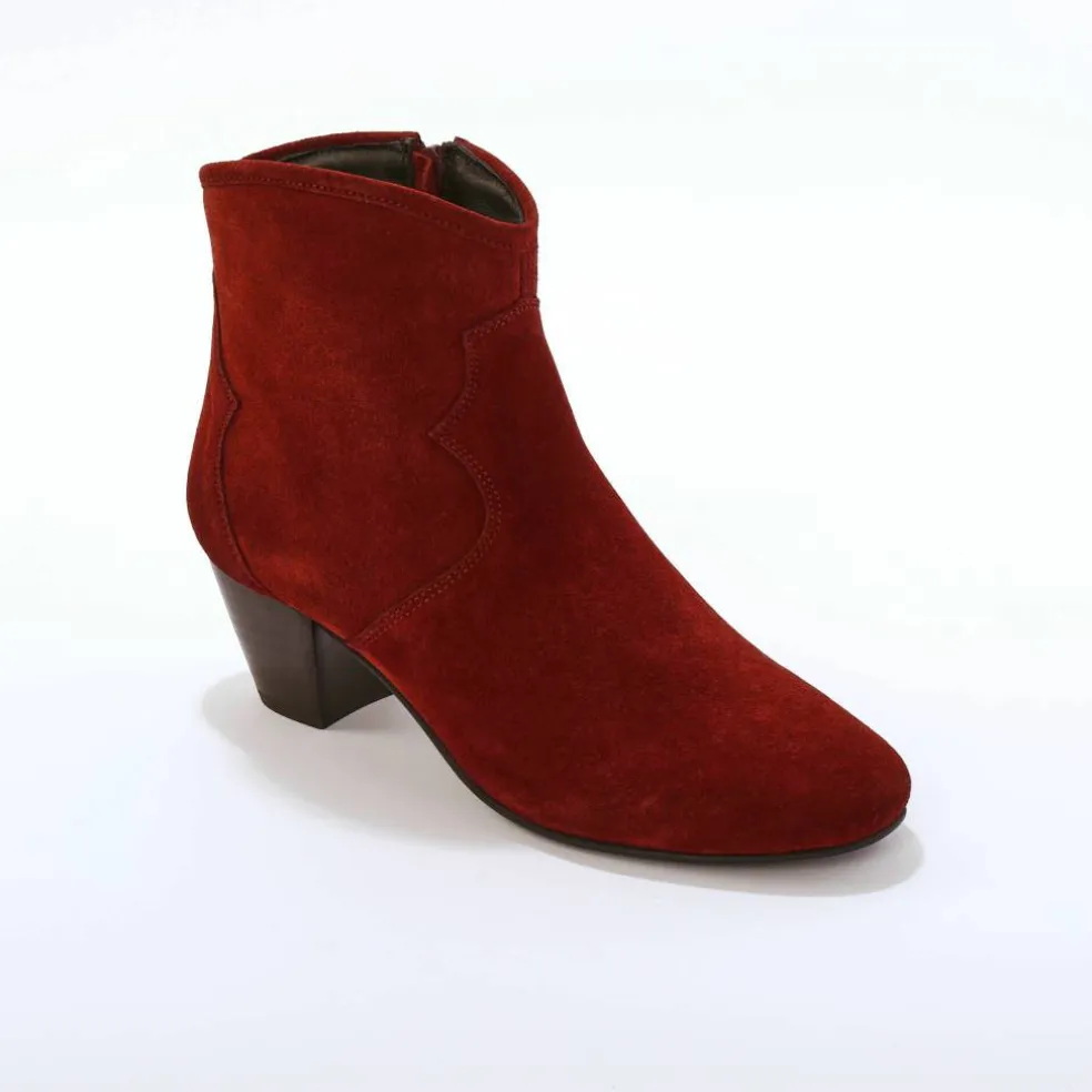 Boots western cuir