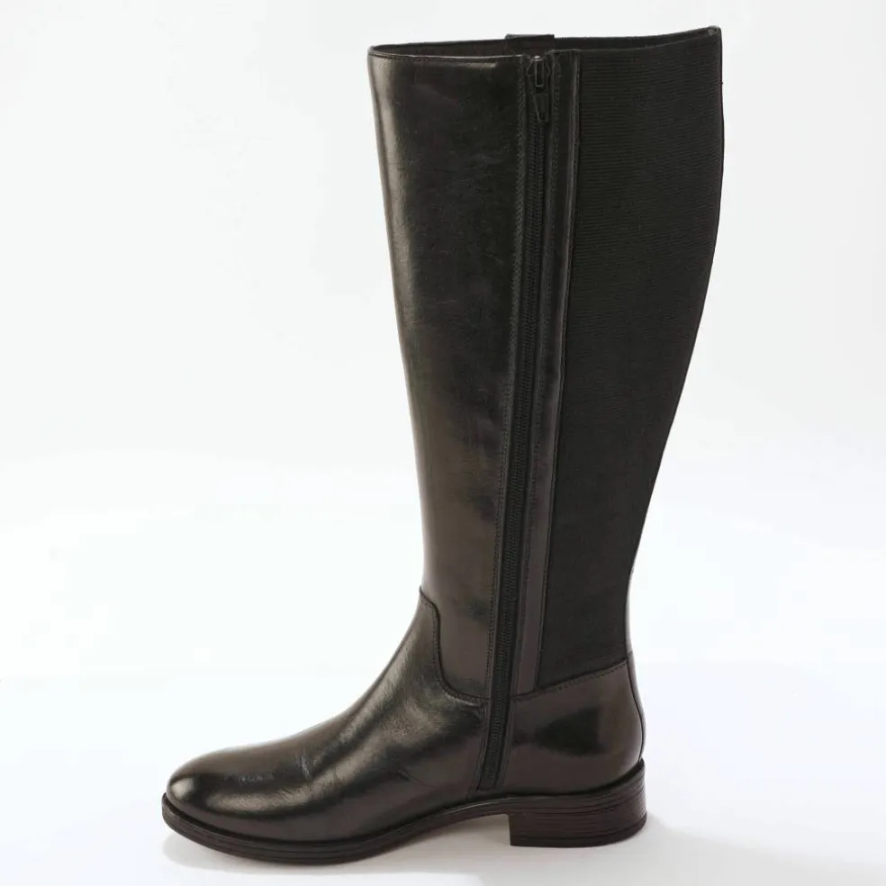 Bottes en cuir, spécial larges mollets