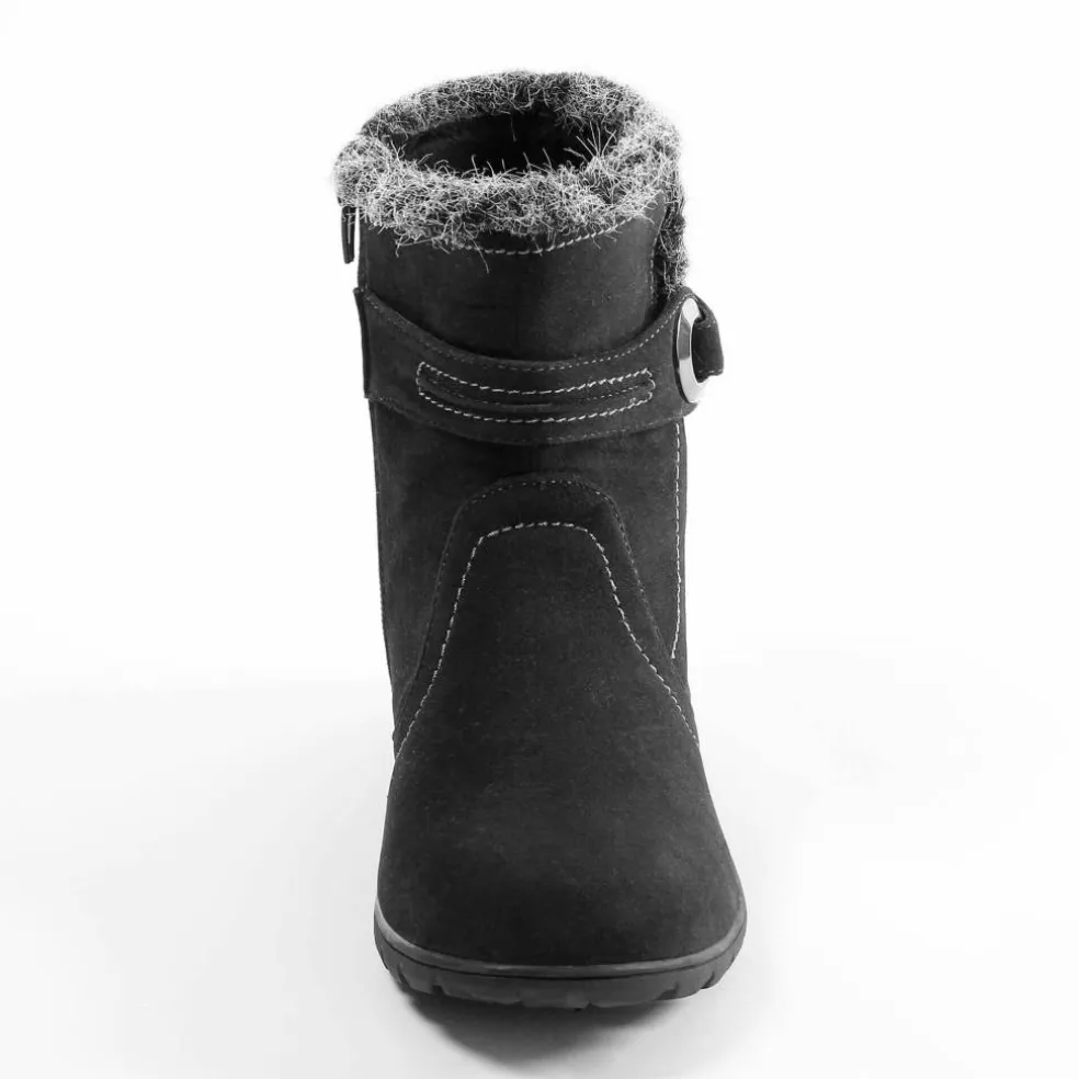 Bottines effet suédine fourrées