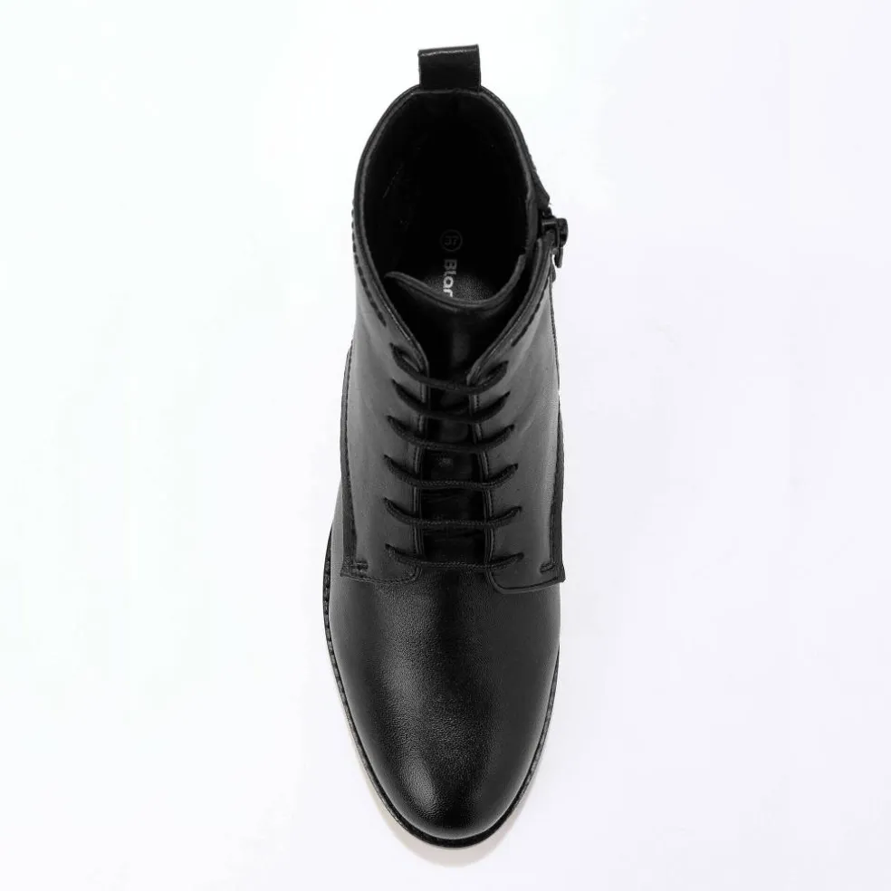 Bottines en cuir confort à lacets