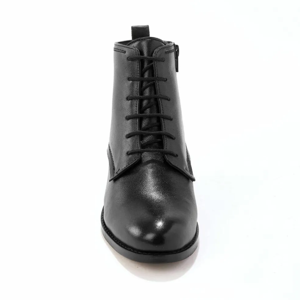 Bottines en cuir confort à lacets