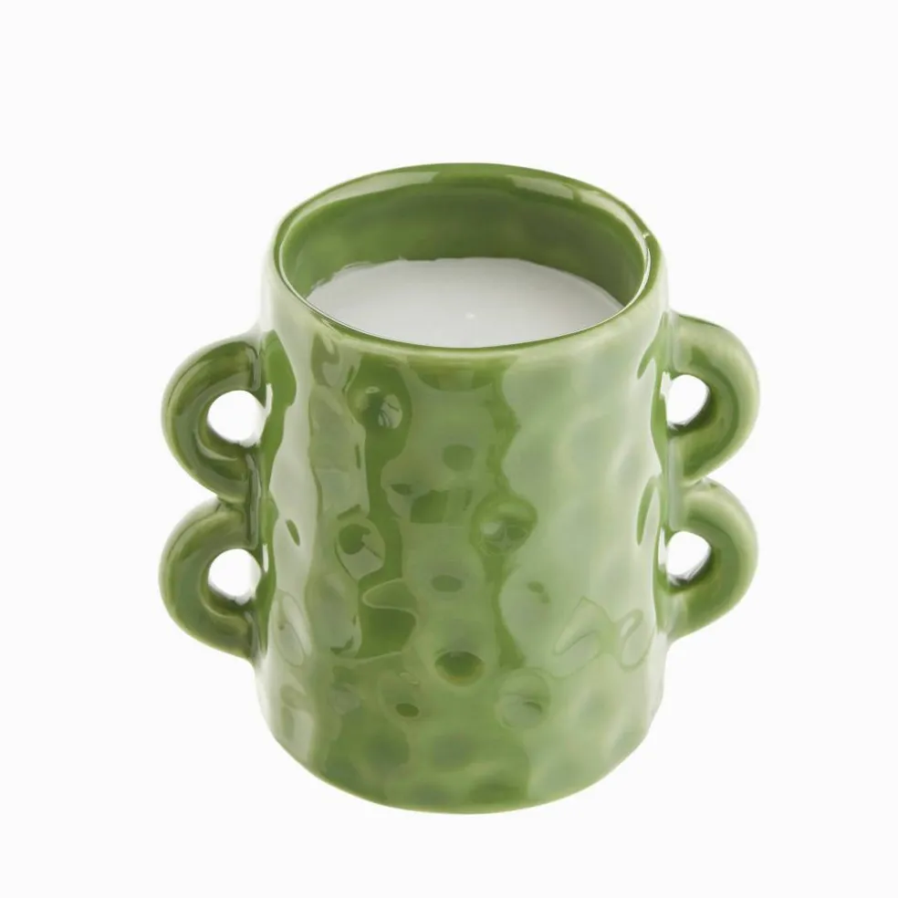 Bougie céramique verte