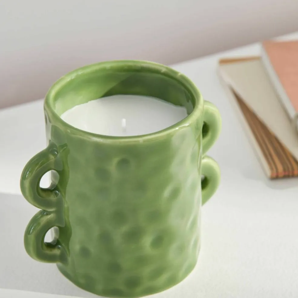Bougie céramique verte