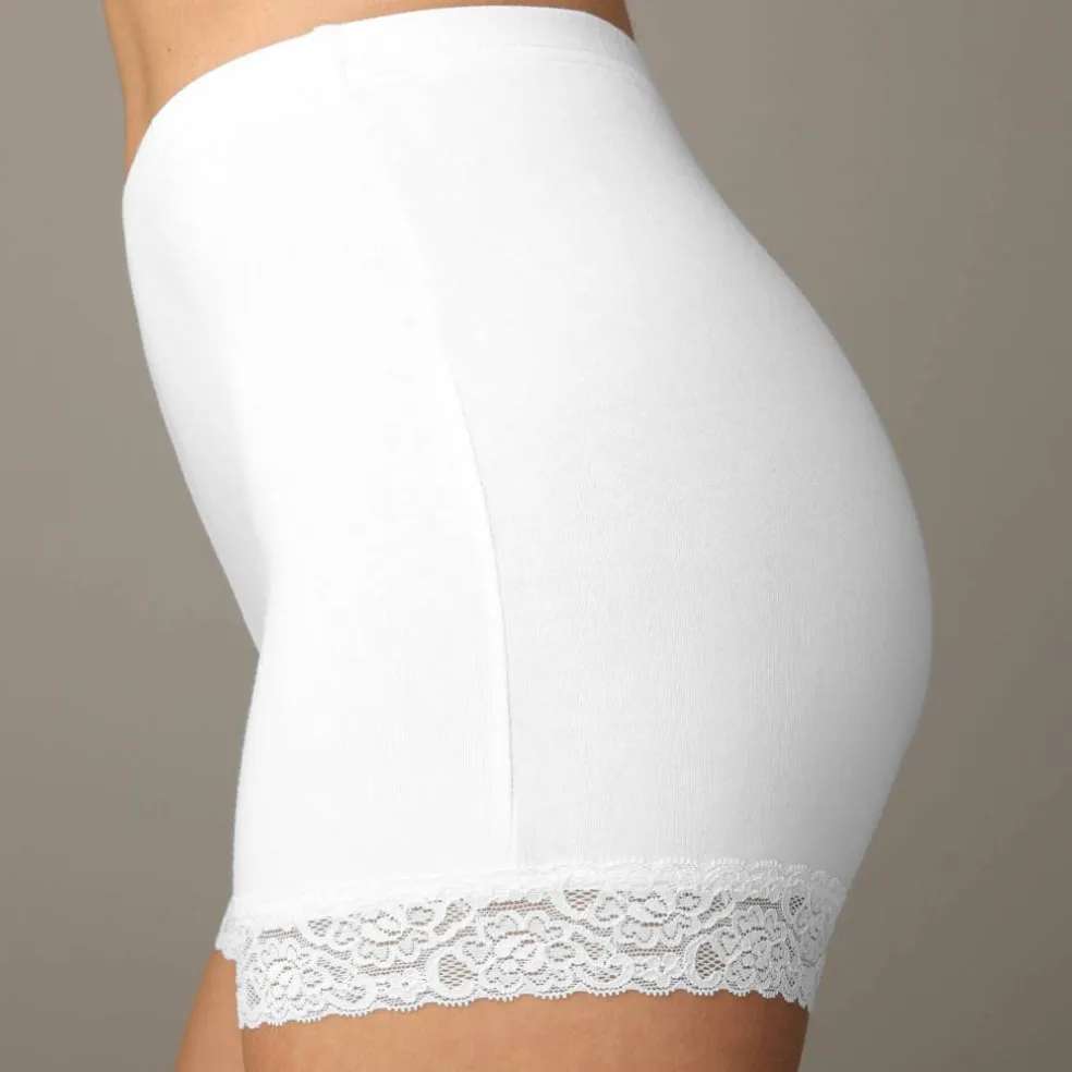 Boxer coton dentelle - lot de 2