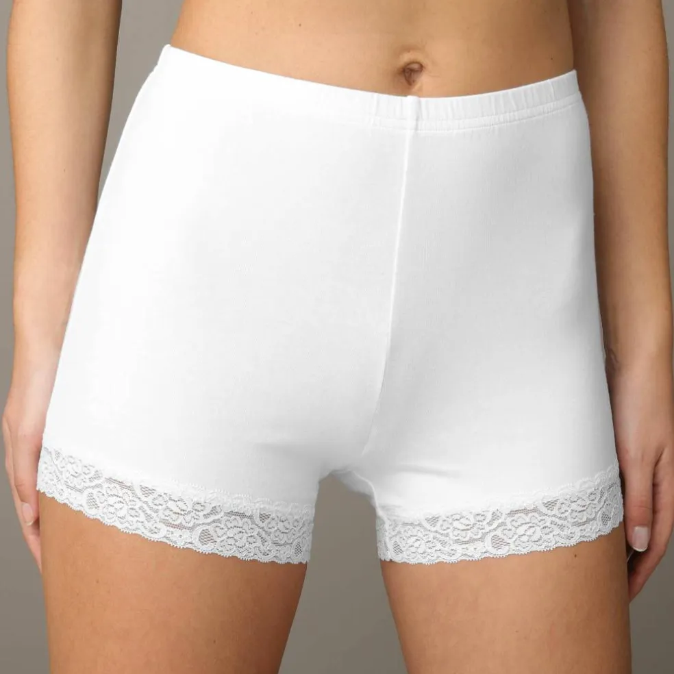 Boxer coton dentelle - lot de 2