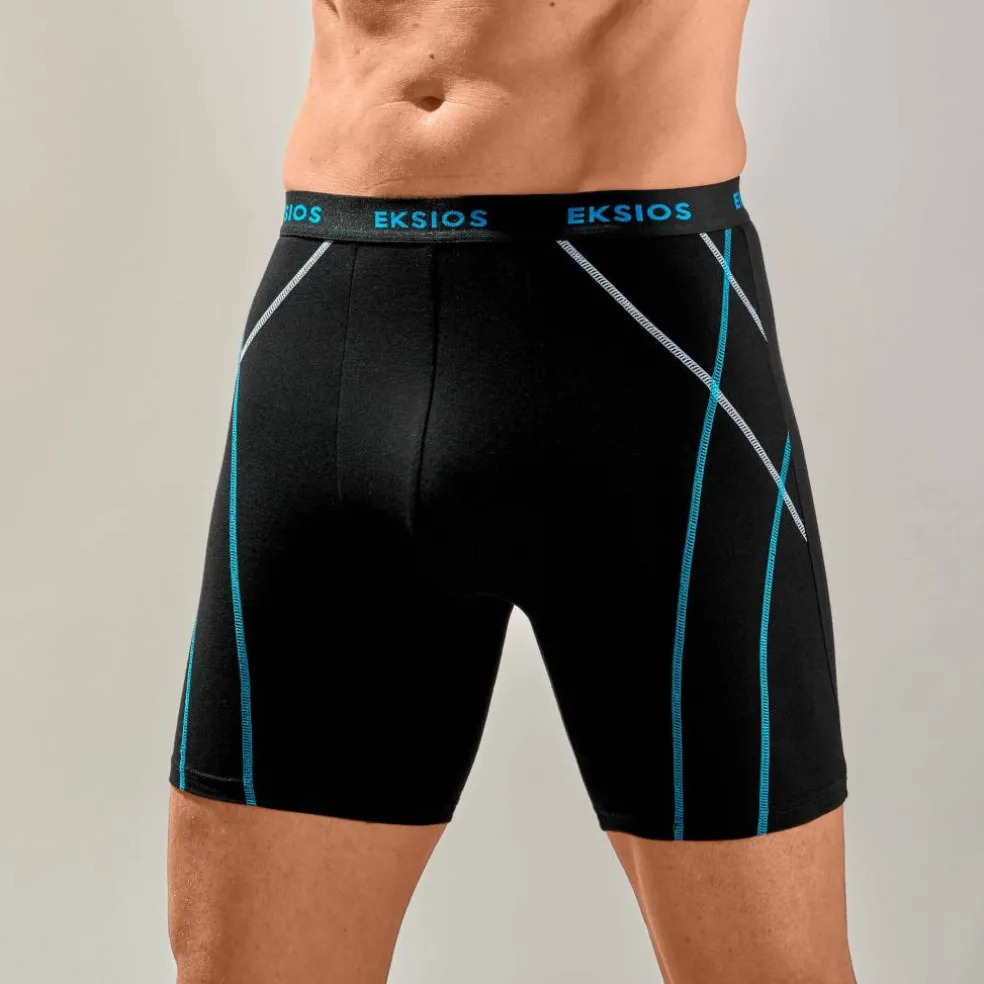 Boxer long à surpiqûres coupe short - lot de 2