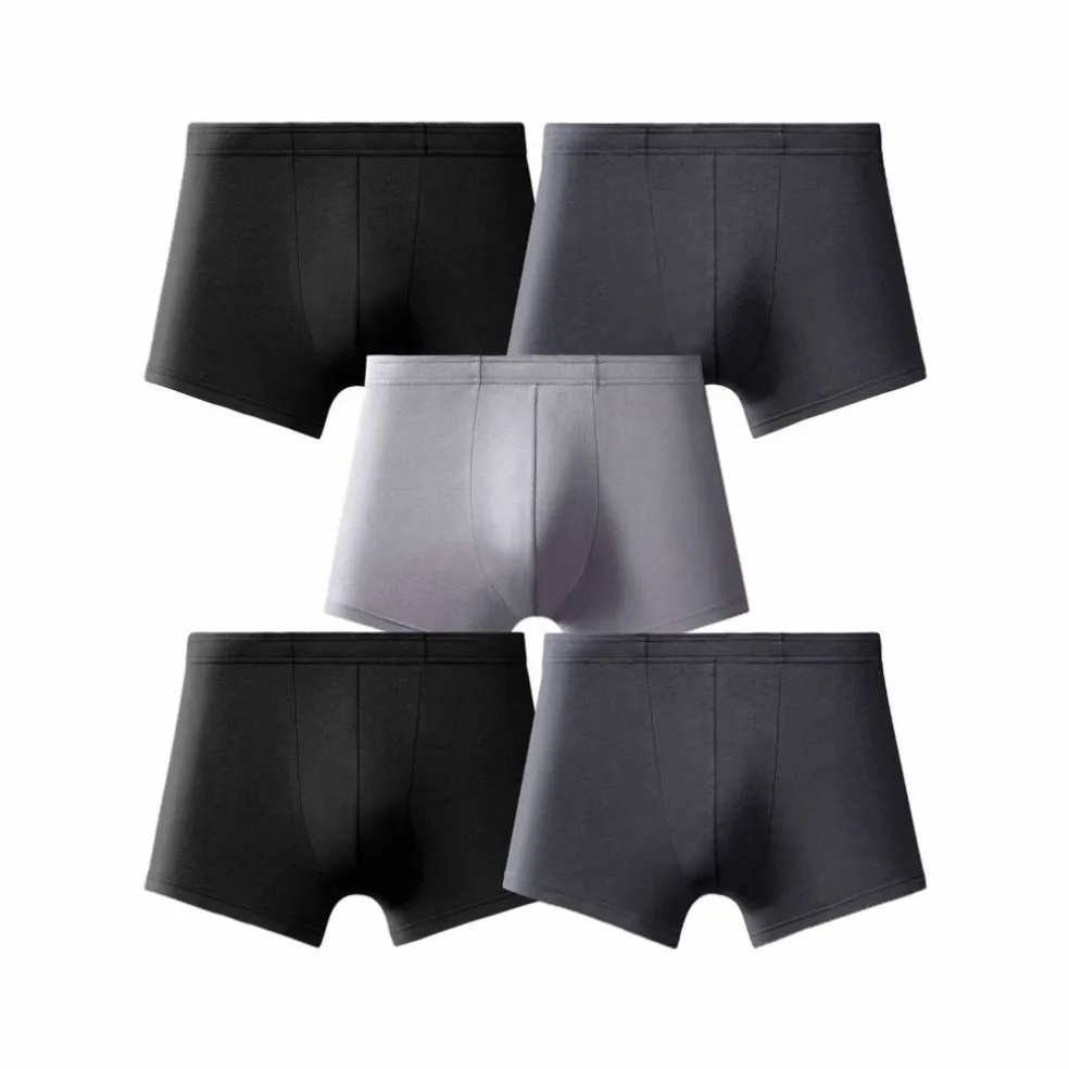 Boxer uni ceinture élastiquée recouverte - lot de 5