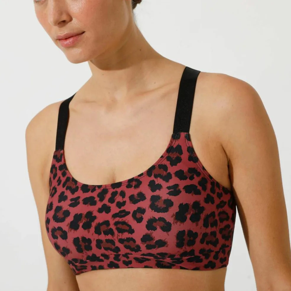 Brassière de sport microfibre imprimé "peau de bête"