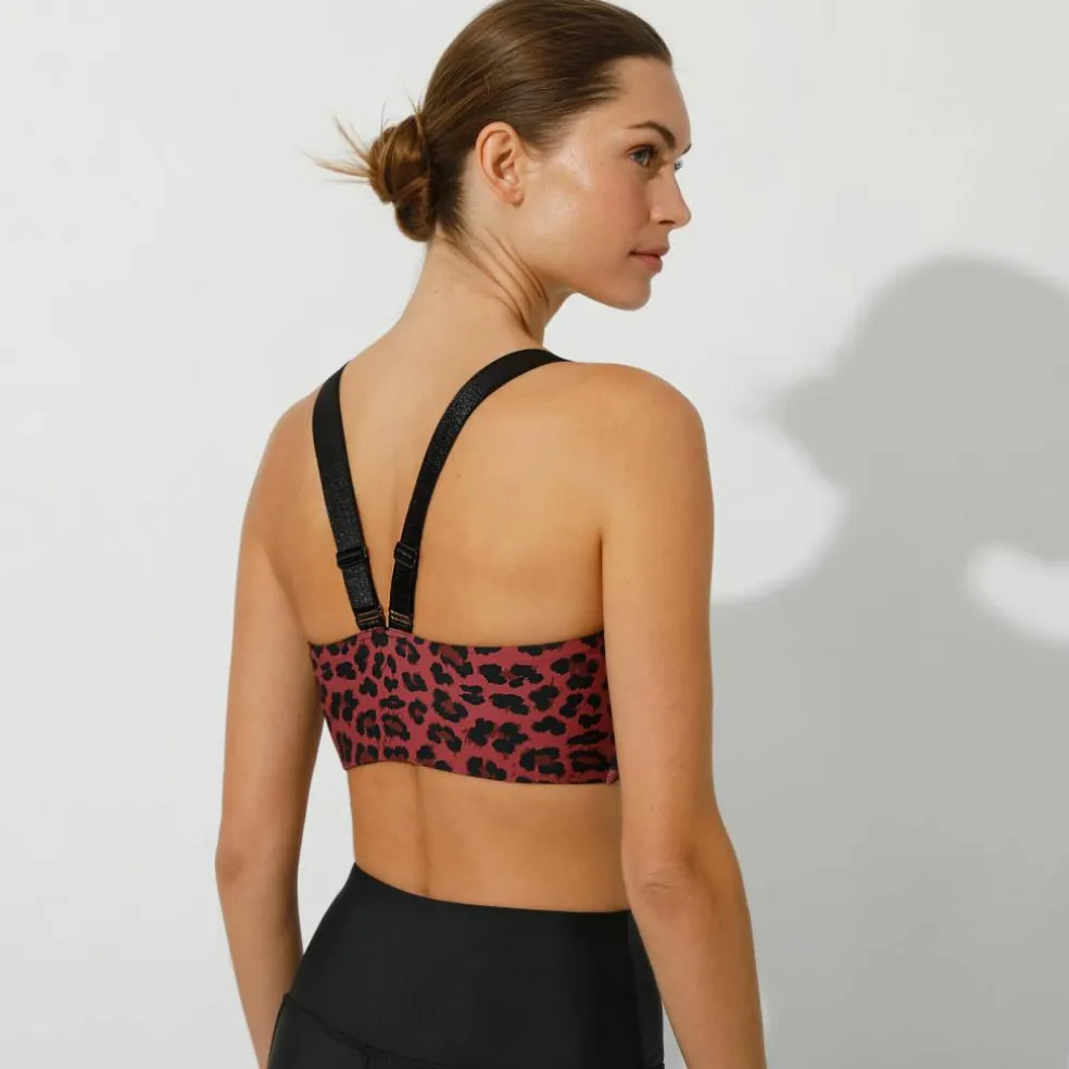 Brassière de sport microfibre imprimé "peau de bête"