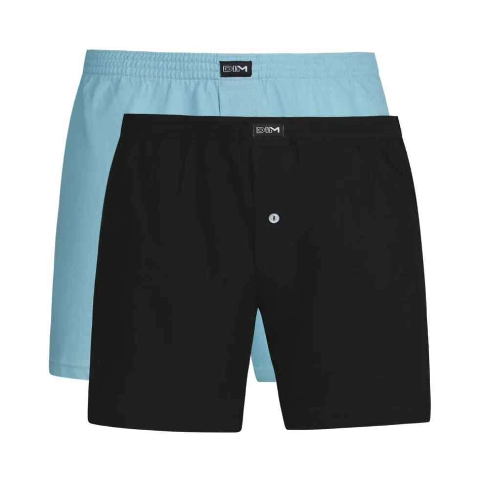 Caleçon flottant ouvert jersey uni - lot de 2