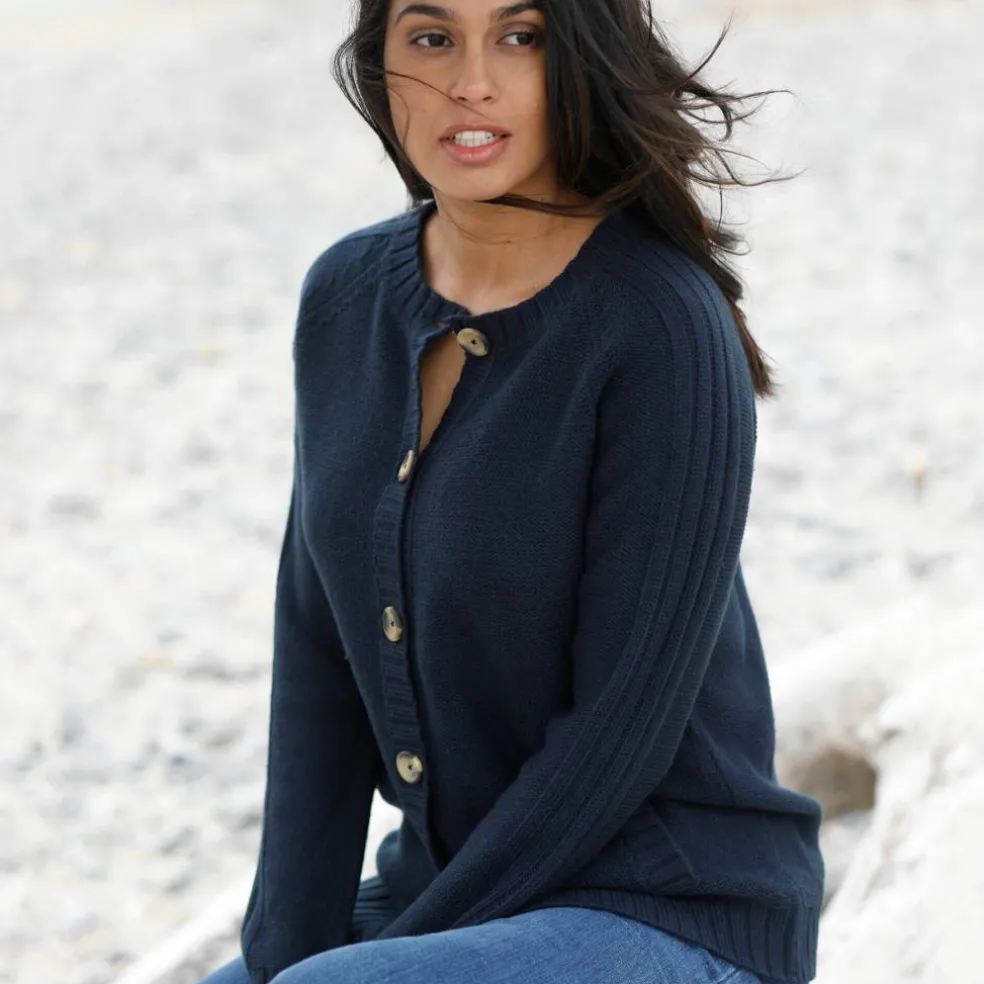 Cardigan boutonné maille fantaisie