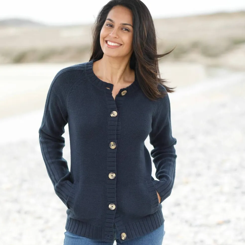 Cardigan boutonné maille fantaisie