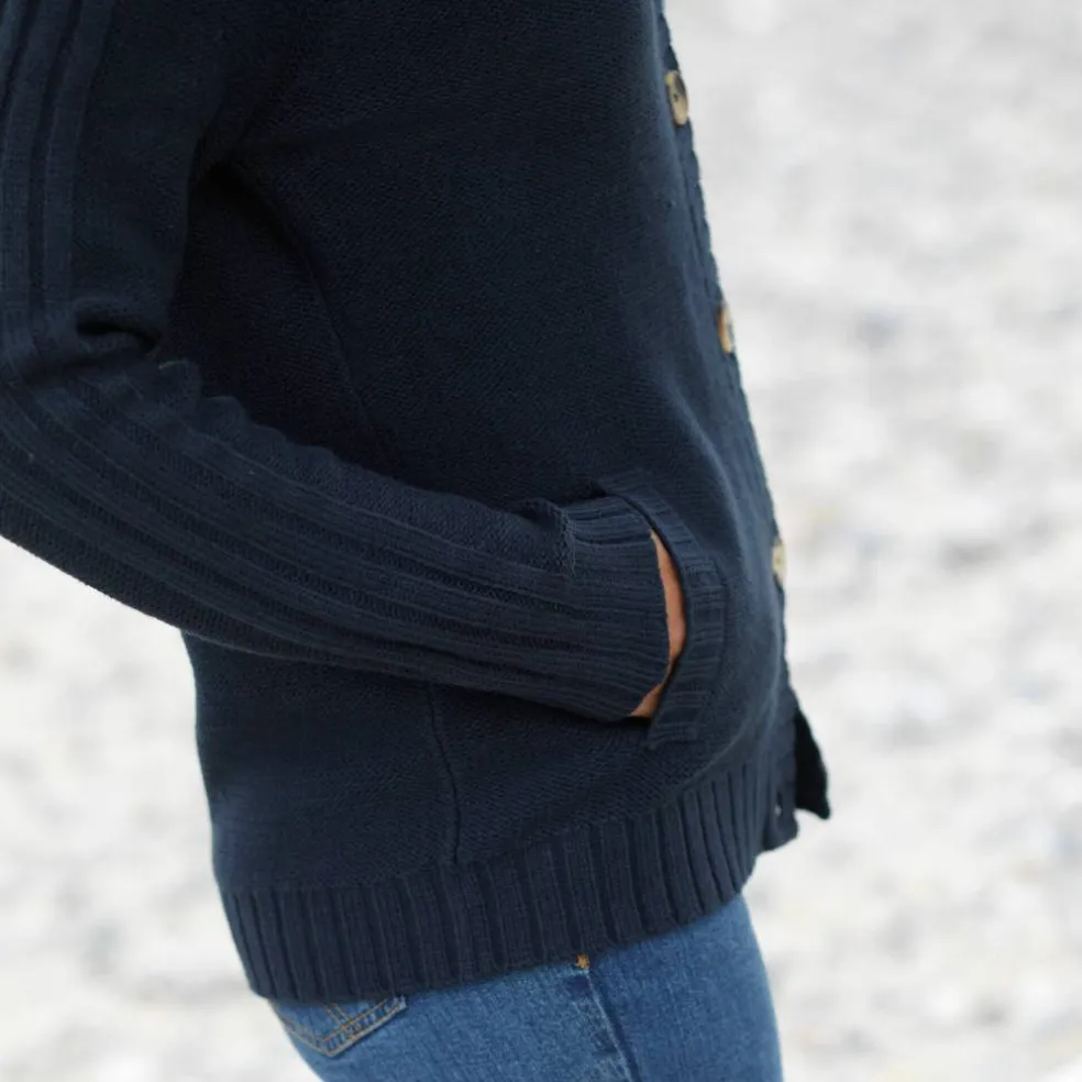 Cardigan boutonné maille fantaisie