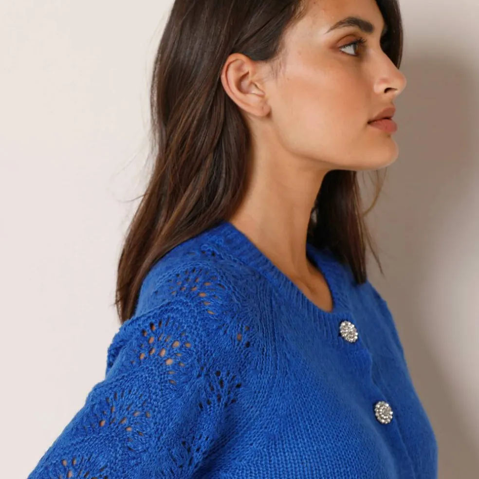 Cardigan boutons "bijoux"