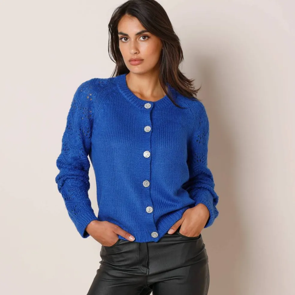 Cardigan boutons "bijoux"