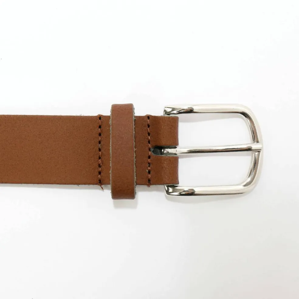 Ceinture en croûte de cuir tannage végétal