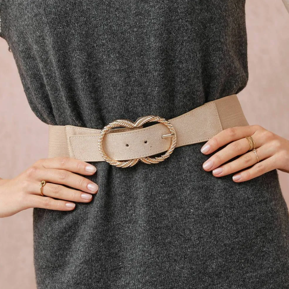 Ceinture élastiquée double boucle