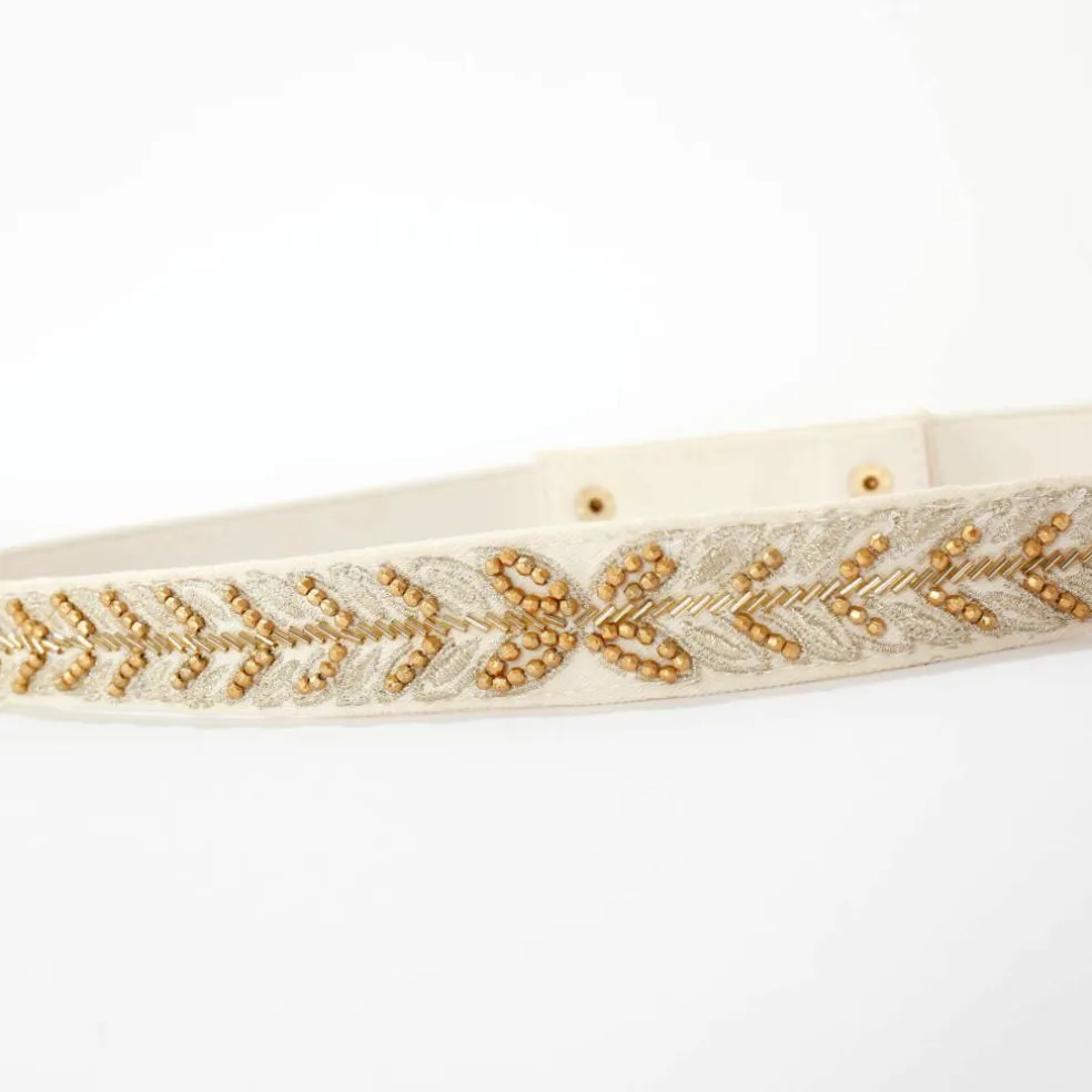 Ceinture réglable à perles fantaisie