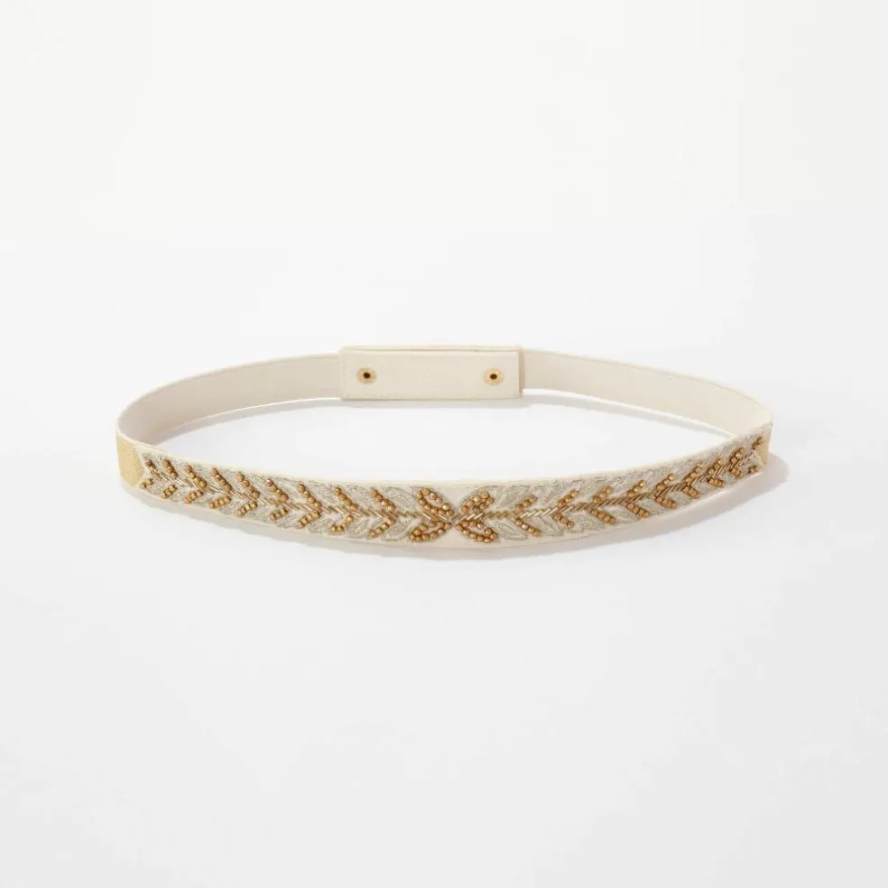 Ceinture réglable à perles fantaisie