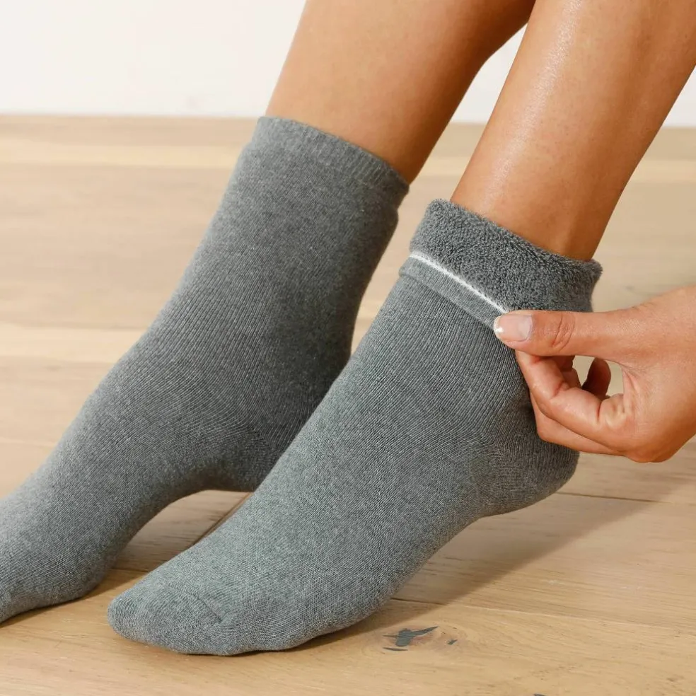 Chaussette chaleur intérieur bouclette - lot de 2 paires