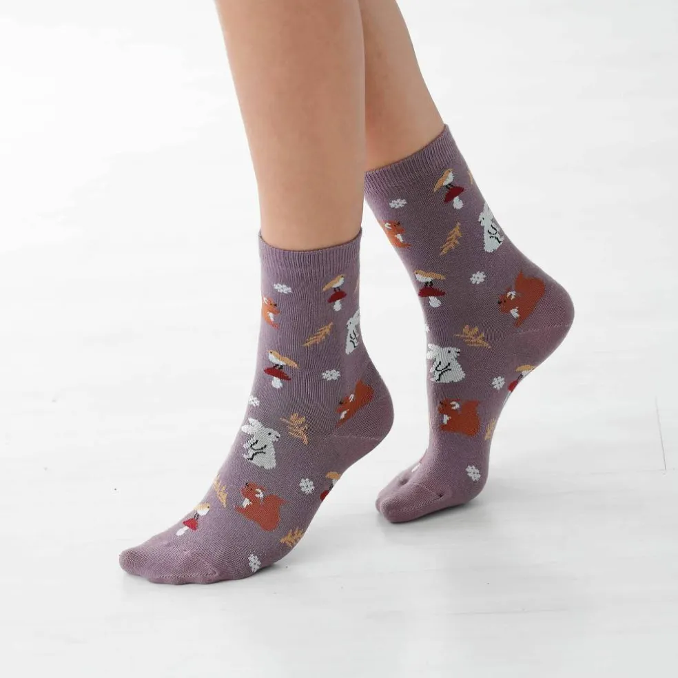 Chaussettes motif "forêt" - lot de 4 paires