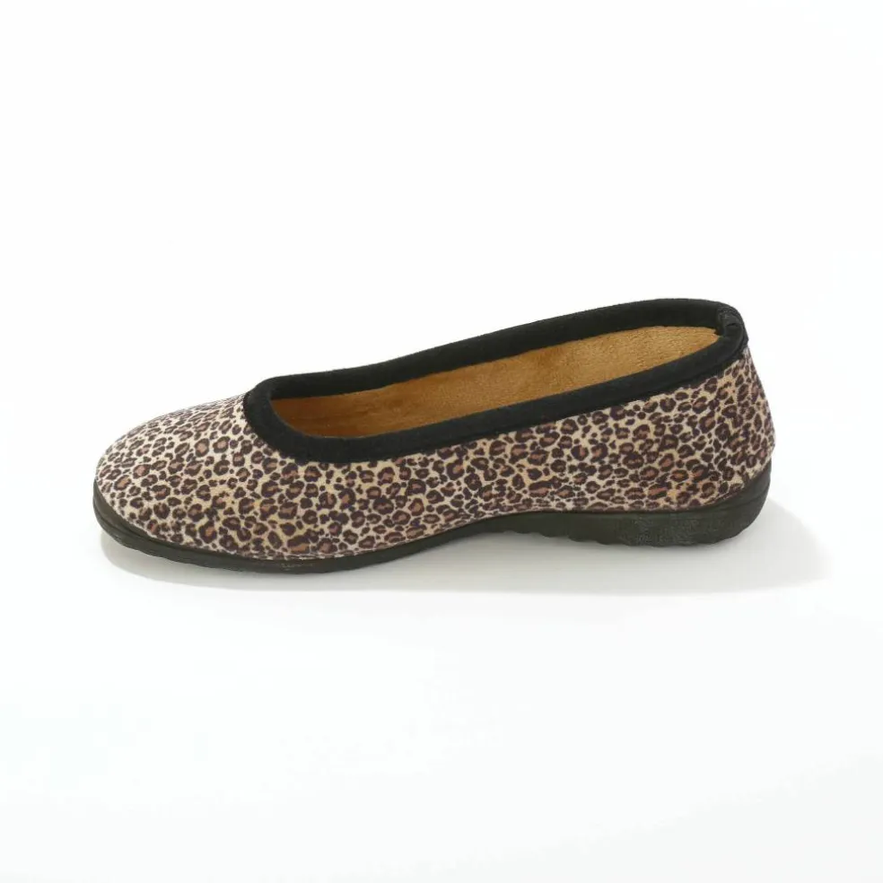 Chaussons ballerines imprimé léopard