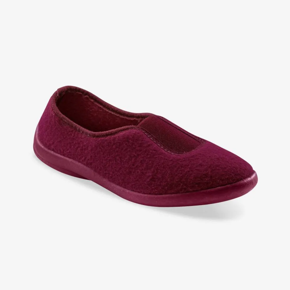 Chaussons ballerines unis - polaires élastiquées