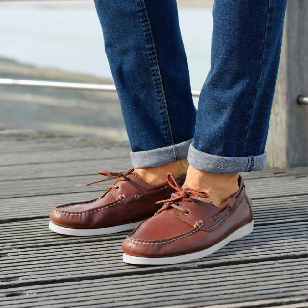 Chaussures bateau en cuir