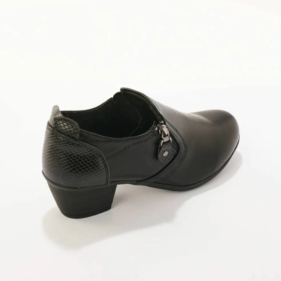 Chaussures trotteur fantaisie zippées - largeur confort